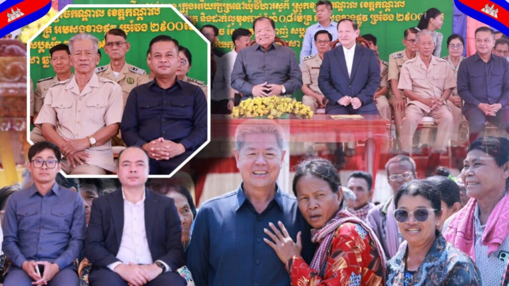 លោក អ៊ុំ ចន ប្រធានក្រុមប្រឹក្សាក្រុងអរិយក្សត្រ អមដំណើរថ្នាក់ដឹកនាំខេត្តកណ្តាល ក្នុងពិធីបើកការដ្ឋានស្ថាបនាផ្លូវបេតុងអាមេជាង ៧គីឡូម៉ែត្រ តភ្ជាប់សង្កាត់បារុង ទៅឃុំវិហារសួគ៌